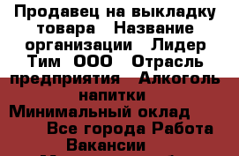 Продавец на выкладку товара › Название организации ­ Лидер Тим, ООО › Отрасль предприятия ­ Алкоголь, напитки › Минимальный оклад ­ 28 500 - Все города Работа » Вакансии   . Мурманская обл.,Оленегорск г.